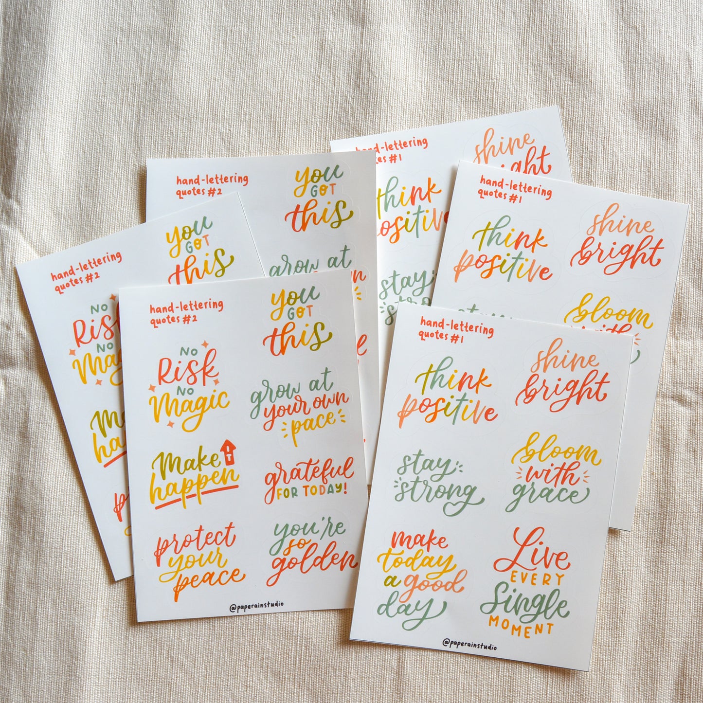 hand lettering quotes 1 sticker sheet