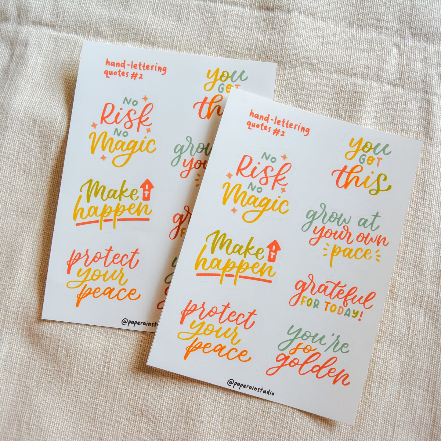 hand lettering quotes 2 sticker sheet