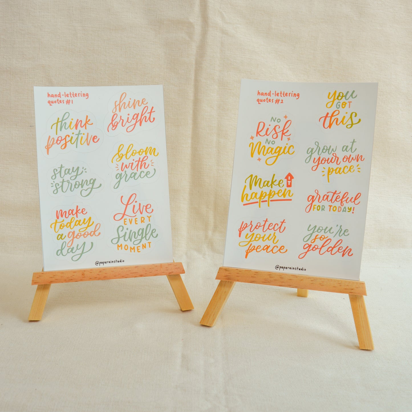 hand lettering quotes 2 sticker sheet