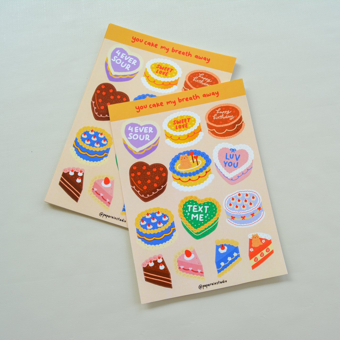 cakes sticker sheet