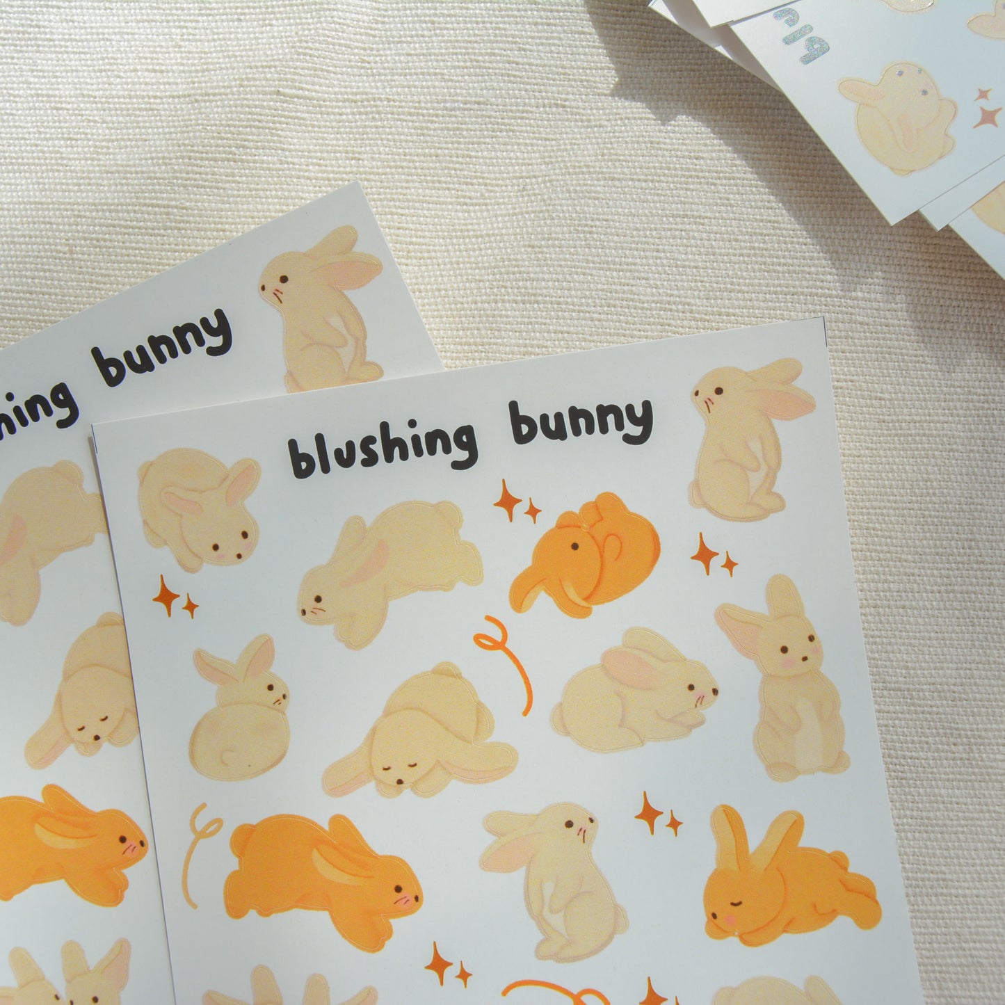 blushing bunny sticker sheet