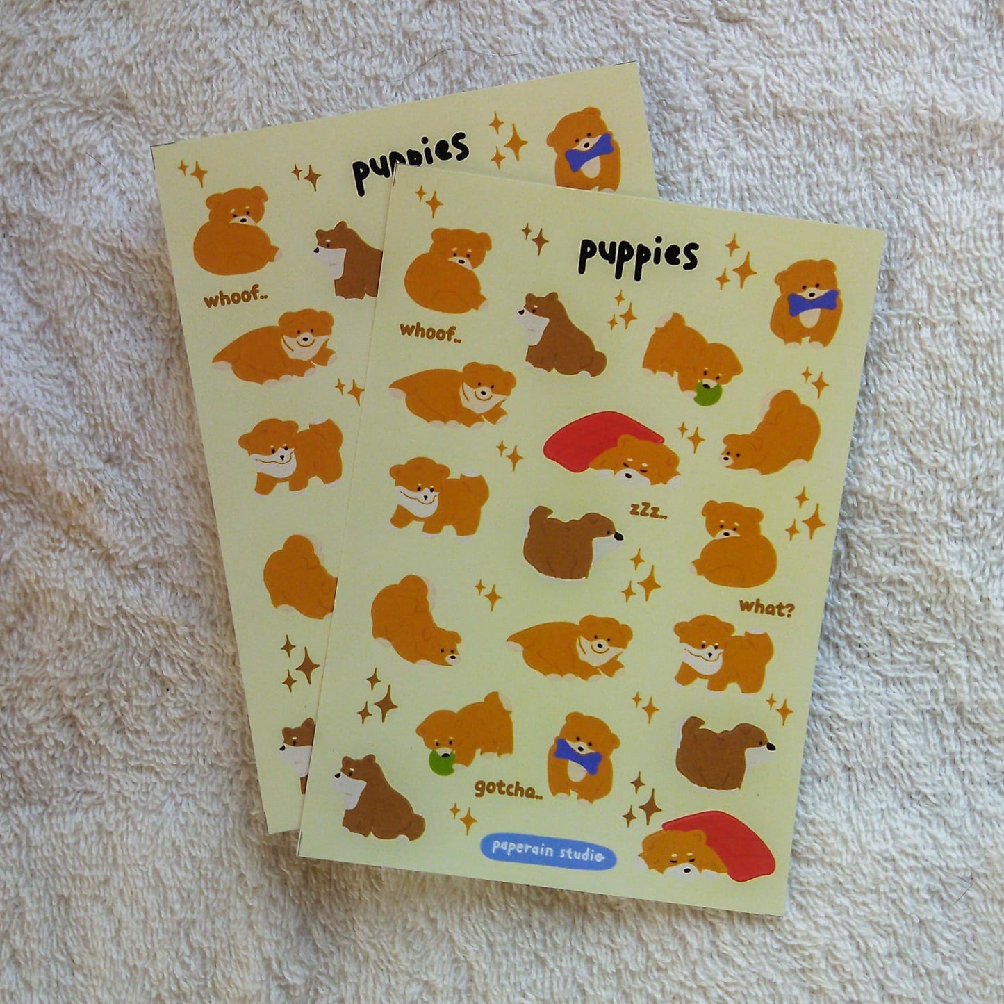 puppies sticker sheet