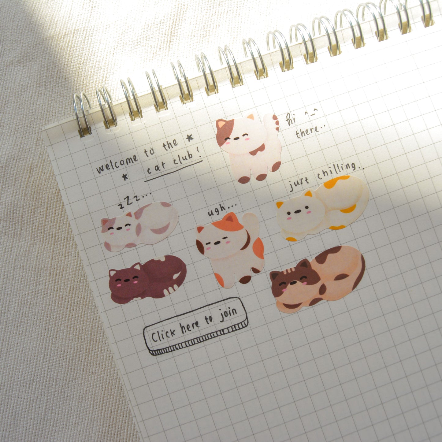 cute cats sticker sheet