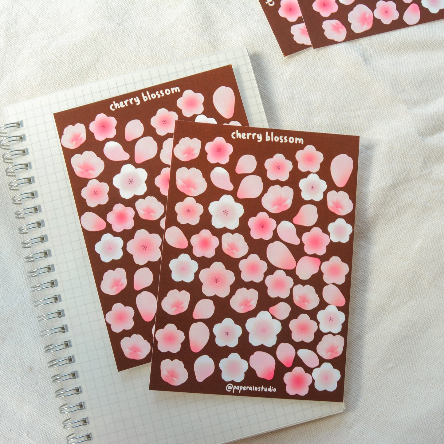 cherry blossoms sticker sheet