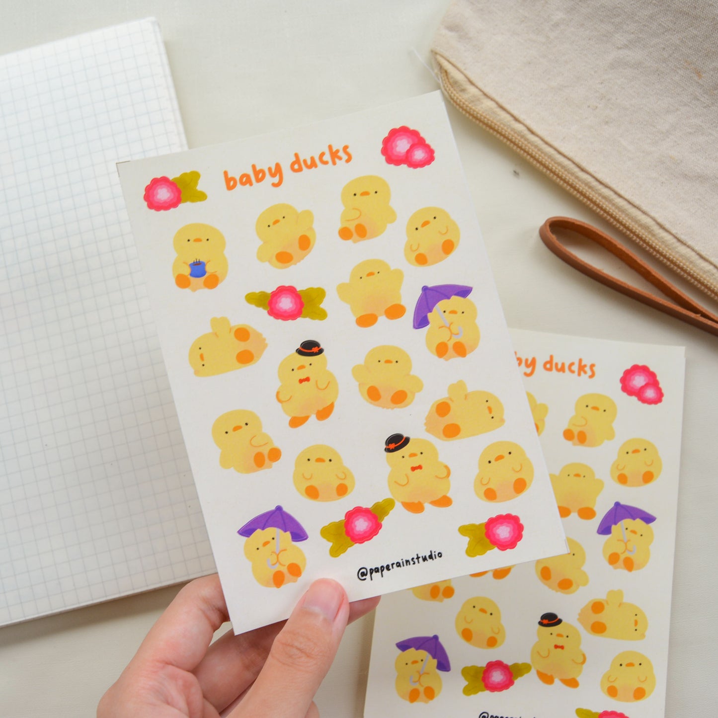 baby ducks sticker sheet