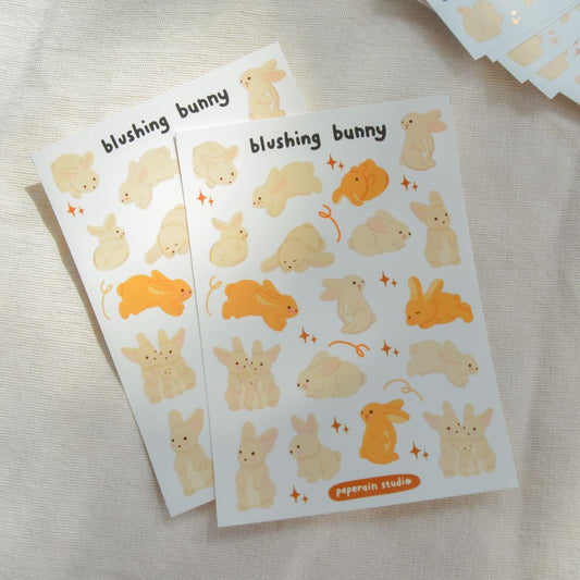 blushing bunny sticker sheet