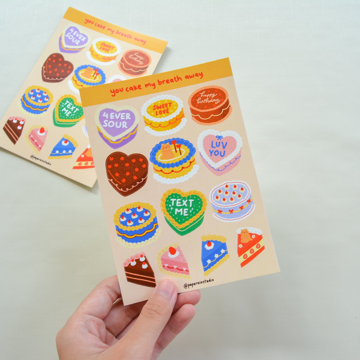 cakes sticker sheet