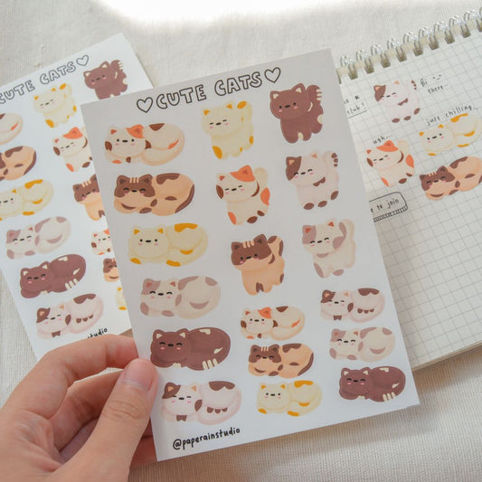 cute cats sticker sheet