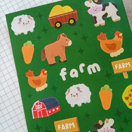 farm sticker sheet