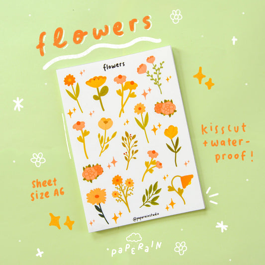 flowers sticker sheet