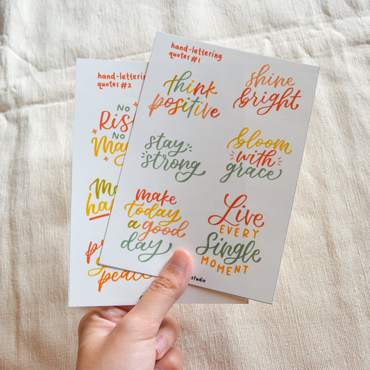 hand lettering quotes 1 sticker sheet