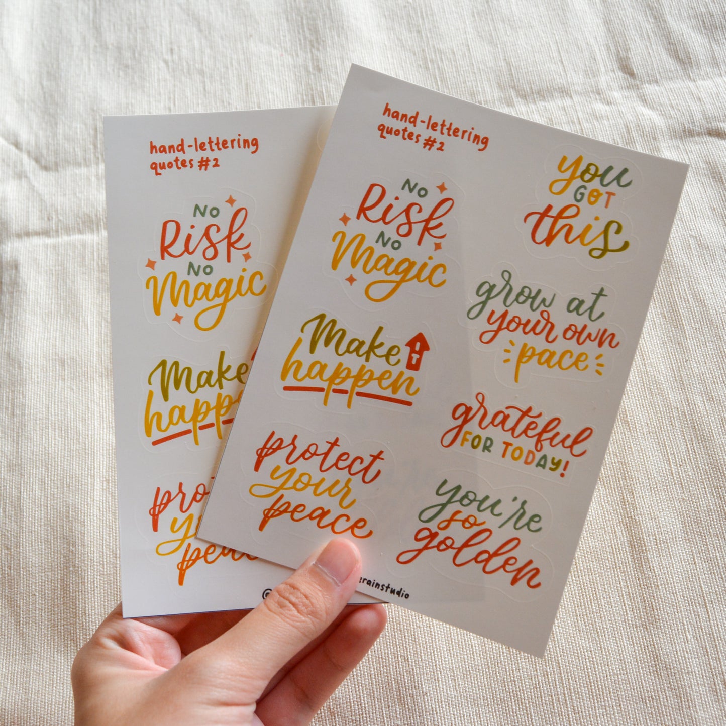 hand lettering quotes 2 sticker sheet