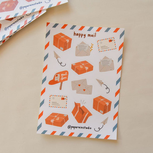 happy mail sticker sheet