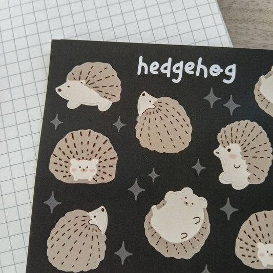 hedgehog sticker sheet