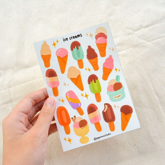 ice creams sticker sheet