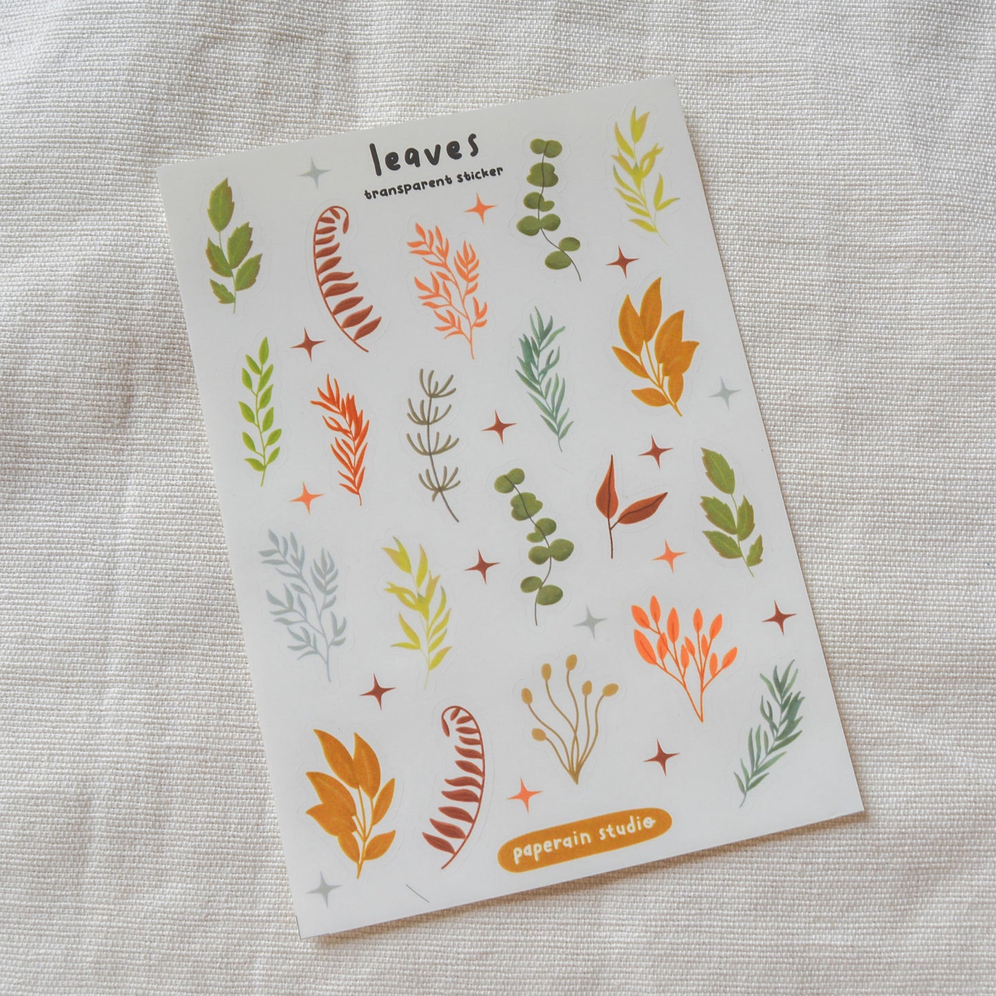 leaves sticker sheet