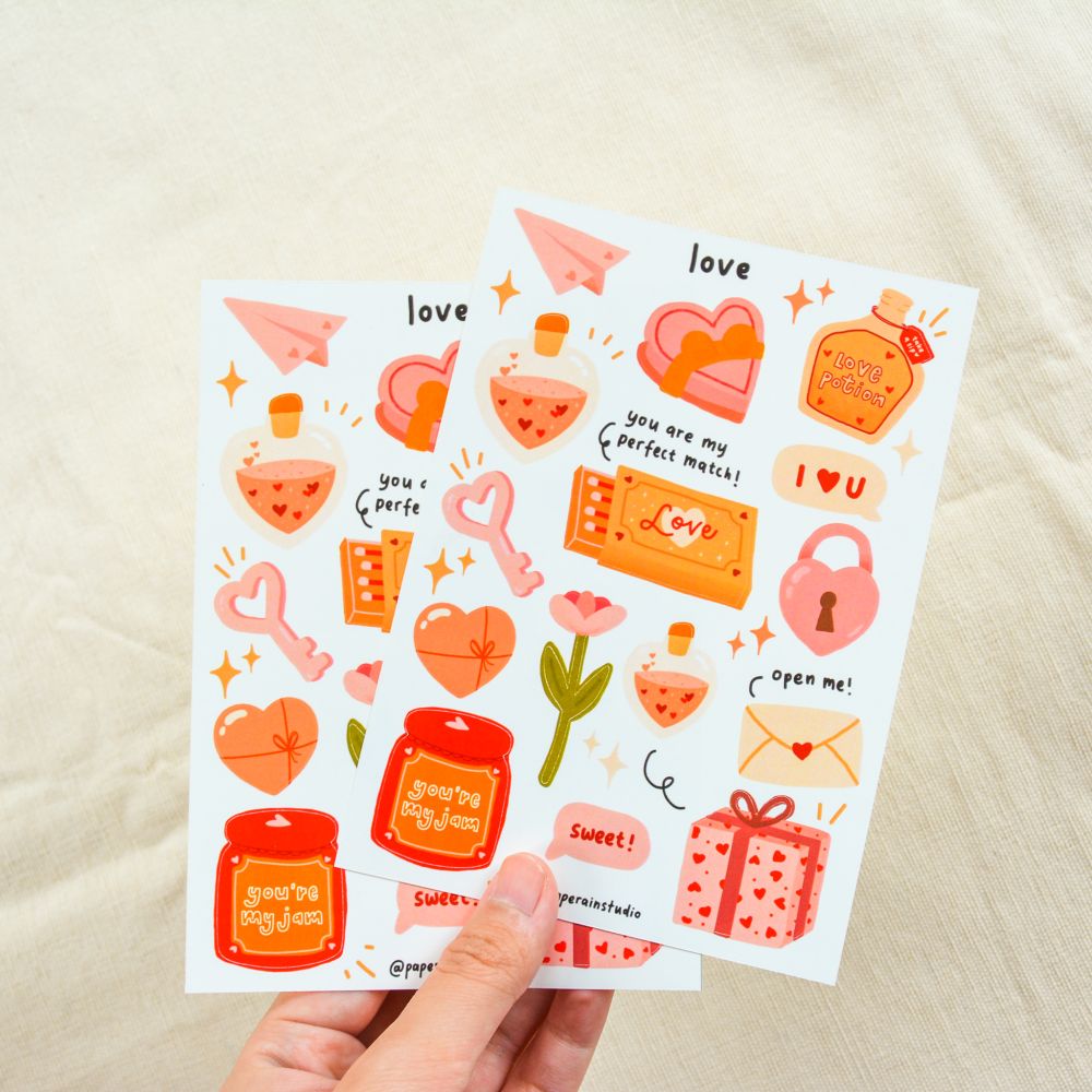 love sticker sheet