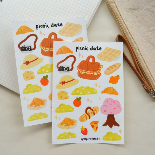 picnic date sticker sheet